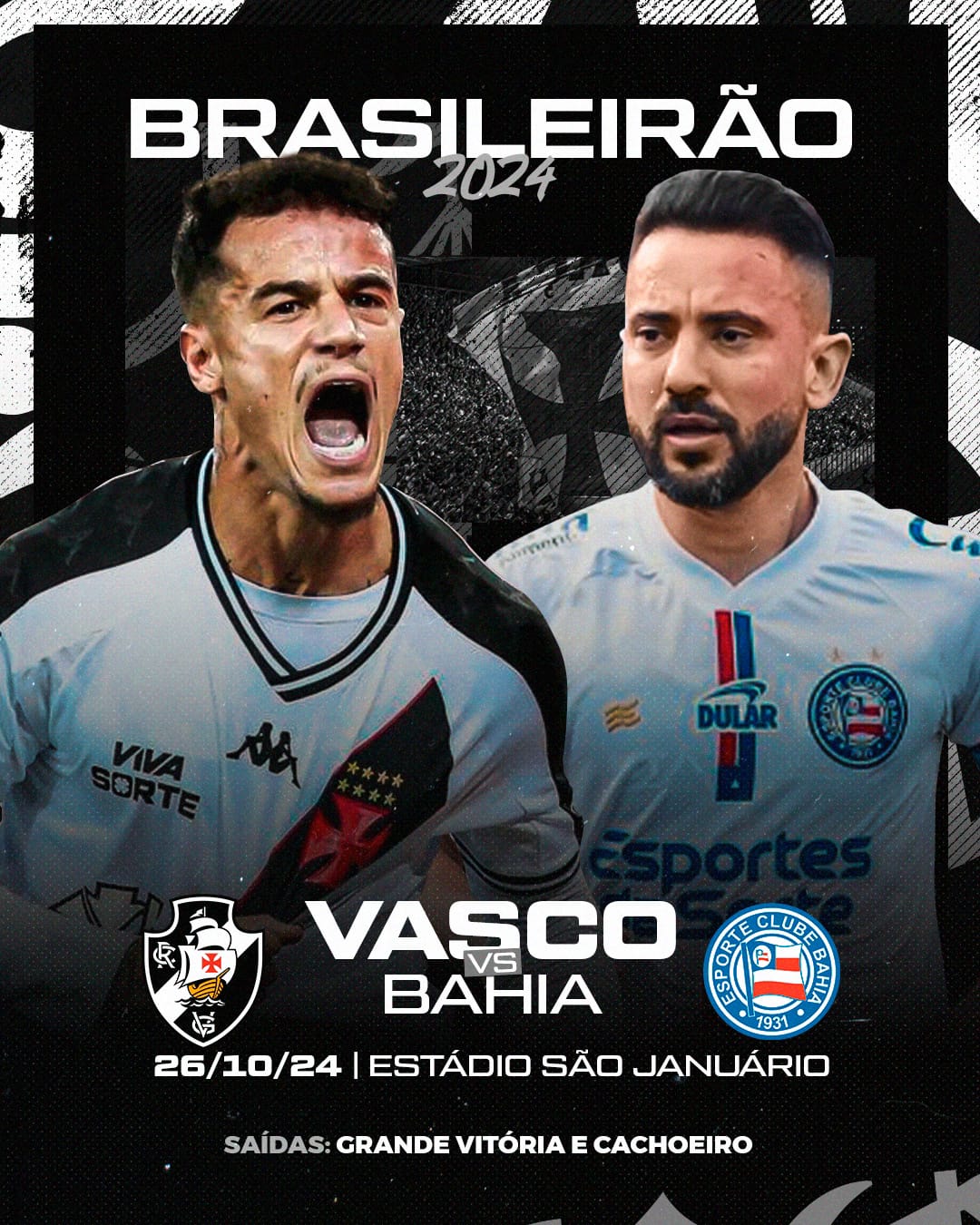 Vasco x Bahia - Brasileirão 2024 - 28/10/24 - G. Vitoria e Cachoeiro de Itapemirim